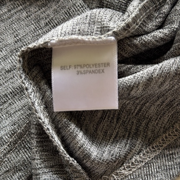 Jane & Delancey Gray Shimmer Twist Knotted Top Lightweight Long Sleeve Sz M - Picture 12 of 12